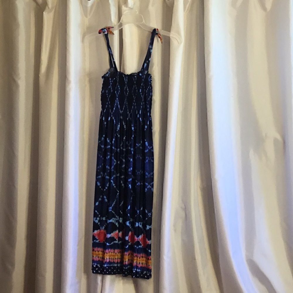 NWT sundress with smocking at top, tie dyed motif, size small to medium